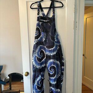 Nikita Beech Stretch Bib Tie Dye 90's Vintage Cool Colorful Ski Overalls